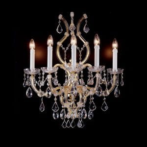Murano glass and crystal applique, classic Maria Theresa style