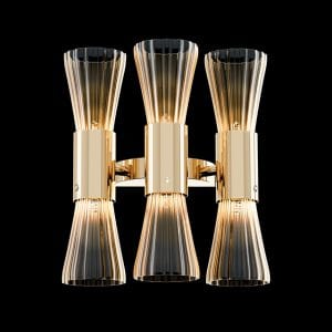 Metal and Murano glass applique, deco style