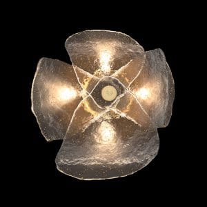 Murano glass handmade applique, contemporary style