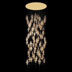 Murano glass lighting cascade chandelier, contemporary style