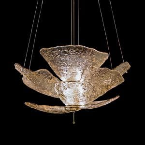 Murano glass handmade suspension chandelier, contemporary style