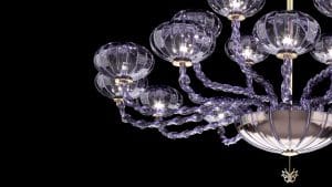 Murano glass chandelier, contemporary style