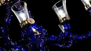 Murano glass chandelier detail, Rezzonico style