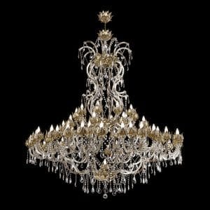 Crystal and Murano glass chandelier, wonderful Maria Theresa style