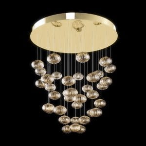 Murano glass light cascade chandelier, contemporary style