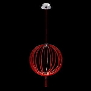 Murano glass colored suspension chandelier, contemporary style
