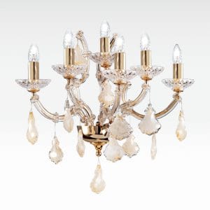Crystal pendants and Murano glass applique, Maria Theresa classic style