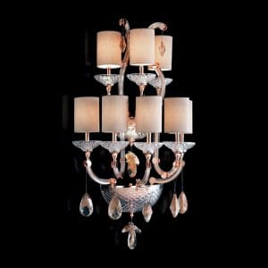 Murano glass and crystal applique, great contemporary style