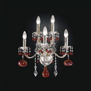 Metal and Murano glass applique, precious classic style