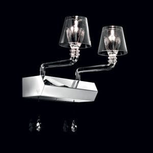 Chrome, clear crystal and Swarovski Elements applique, great platinum contemporary style
