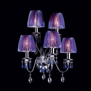 Chrome and Swarovski crystal applique, charming modern style