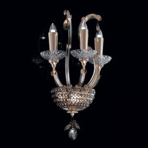 Murano glass and Swarovski Elements crystals applique, modern concept design