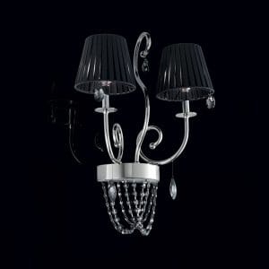 Painted metal and Swarovski Elements crystals applique, elegant retrò style