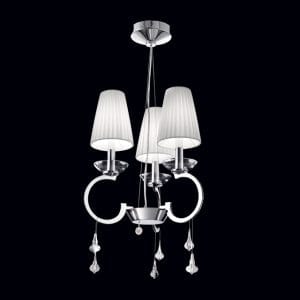 Shiny chrome metal and Swarovski Elements crystals applique, contemporary design