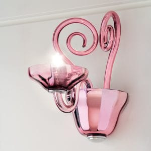 Murano mirrored glass applique, contemporary style