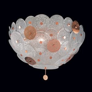 Murano glass ceiling lamp, original deco inspiration style