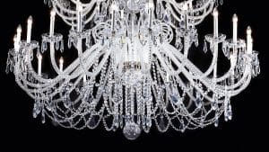 Murano glass and crystal applique, classic style