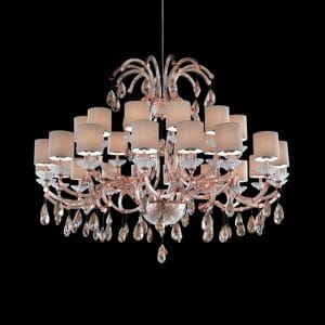 Murano glass and crystal chandelier, great contemporary style