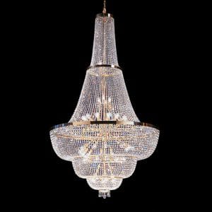 Crystal and metal classic chandelier, empire style
