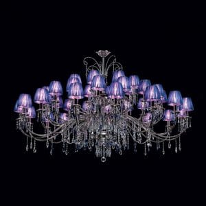 Chrome and Swarovski crystal chandelier, charming modern style