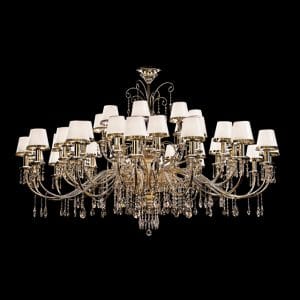 Metal and crystal chandelier, prestigious contemporary style