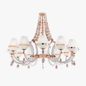 Murano glass and crystal chandelier, contemporary style