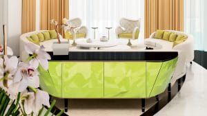 lime modern cupboard