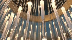 Murano glass luxury light cascade chandelier, modern exclusive style