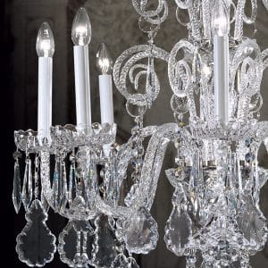 Murano glass and crystal applique, classic style