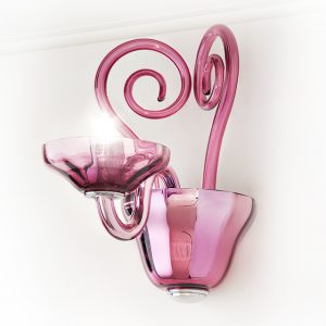 Murano mirrored glass applique, contemporary style