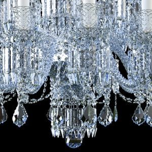 Totally crystal exclusive chandelier, great classic style, pendants detail