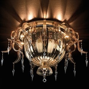 Murano glass and Swarovski Elements applique, magnificent contemporary style
