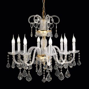 Murano glass and crystal applique, classic style