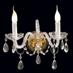 Murano glass and crystal applique, classic style
