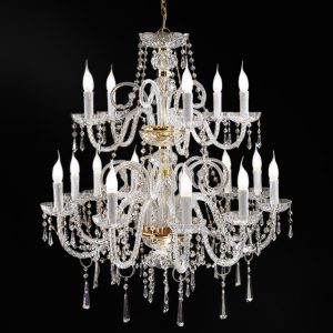 Murano glass and crystal applique, classic style
