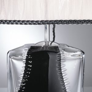Murano and chrome table lamp, contemporary style