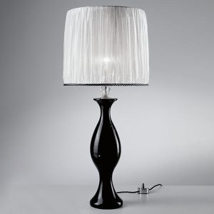 Murano and chrome table lamp, contemporary style