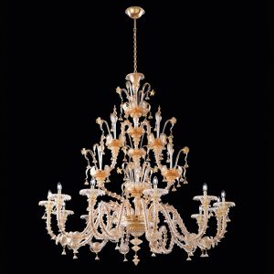 Murano glass and crystal applique, classic style