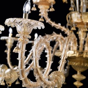 Murano glass and crystal applique, classic style