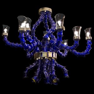 Murano glass chandelier, Rezzonico style