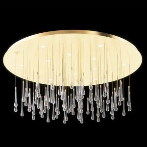 Murano glass lighting cascade chandelier, contemporary style, artwork