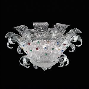 Murano glass ceiling lamp, original deco inspiration style