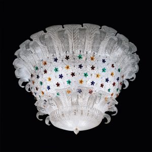 Murano glass ceiling lamp, original deco inspiration style