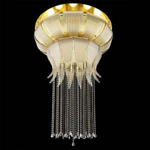 Murano glass ceiling lamp, original deco inspiration style
