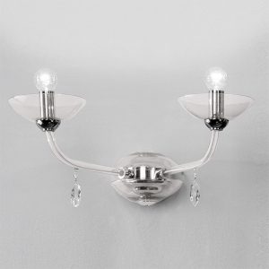 Murano and chrome applique, contemporary style