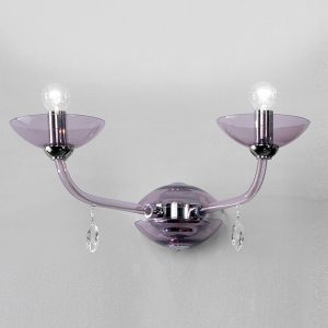 Murano and chrome applique, contemporary style