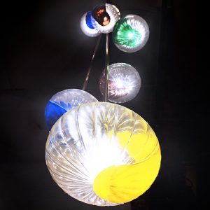 Murano glass light cascade chandelier, contemporary style