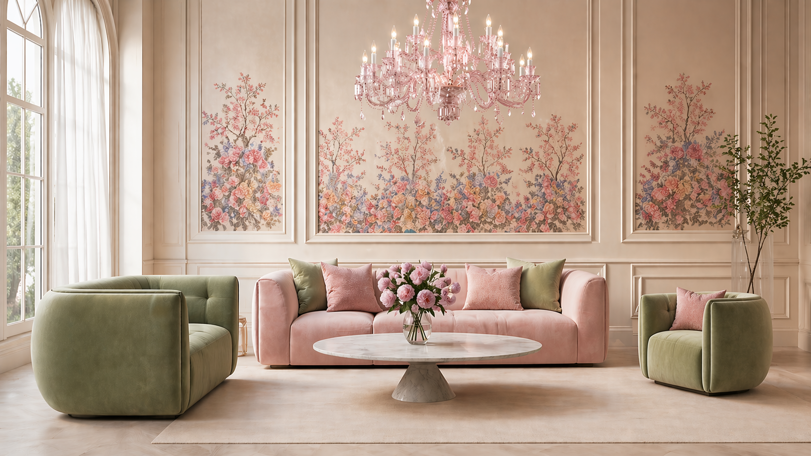 Big crystal chandelier